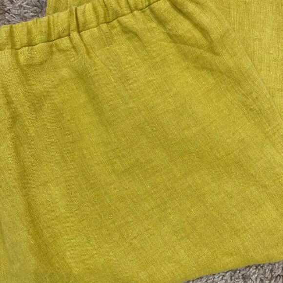 South Street Linen cropped pants w/ pockets in citron (2P) - Picture 5 of 9